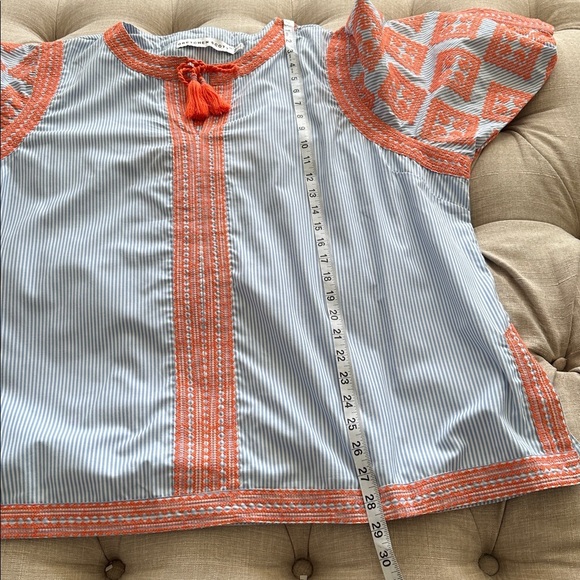 Gretchen Scott Designs Blue and White Striped Tunic - Picture 8 of 10